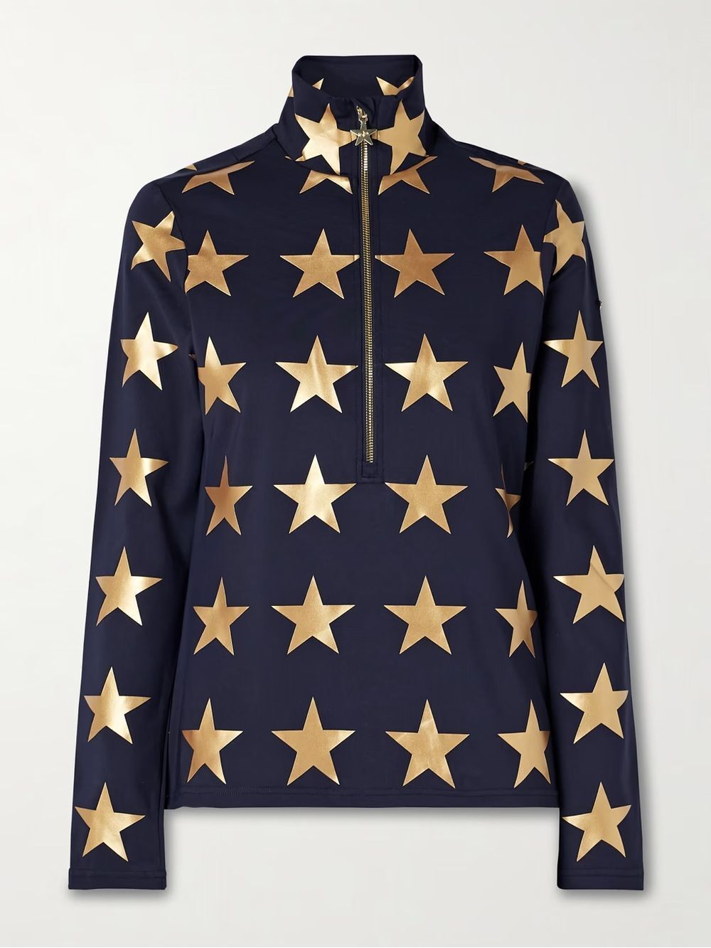 Goldbergh Lunaria metallic Base Layer French Navy Blue with Gold Stars NWT Small
